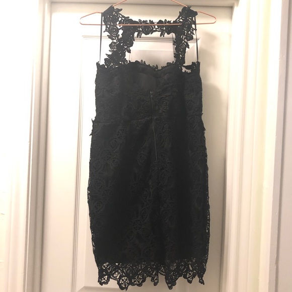 Black lace mini dress - Picture 3 of 4
